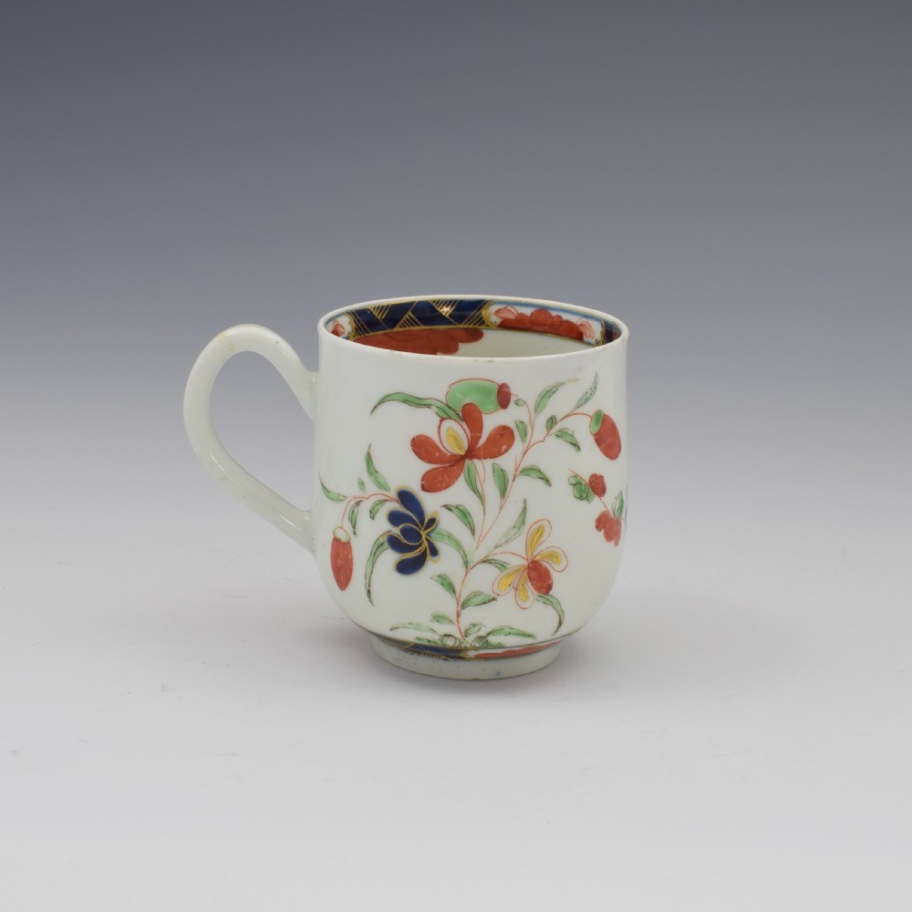 First Period Worcester Porcelain Kempthorne Pattern Coffee Cup c.1770 View III