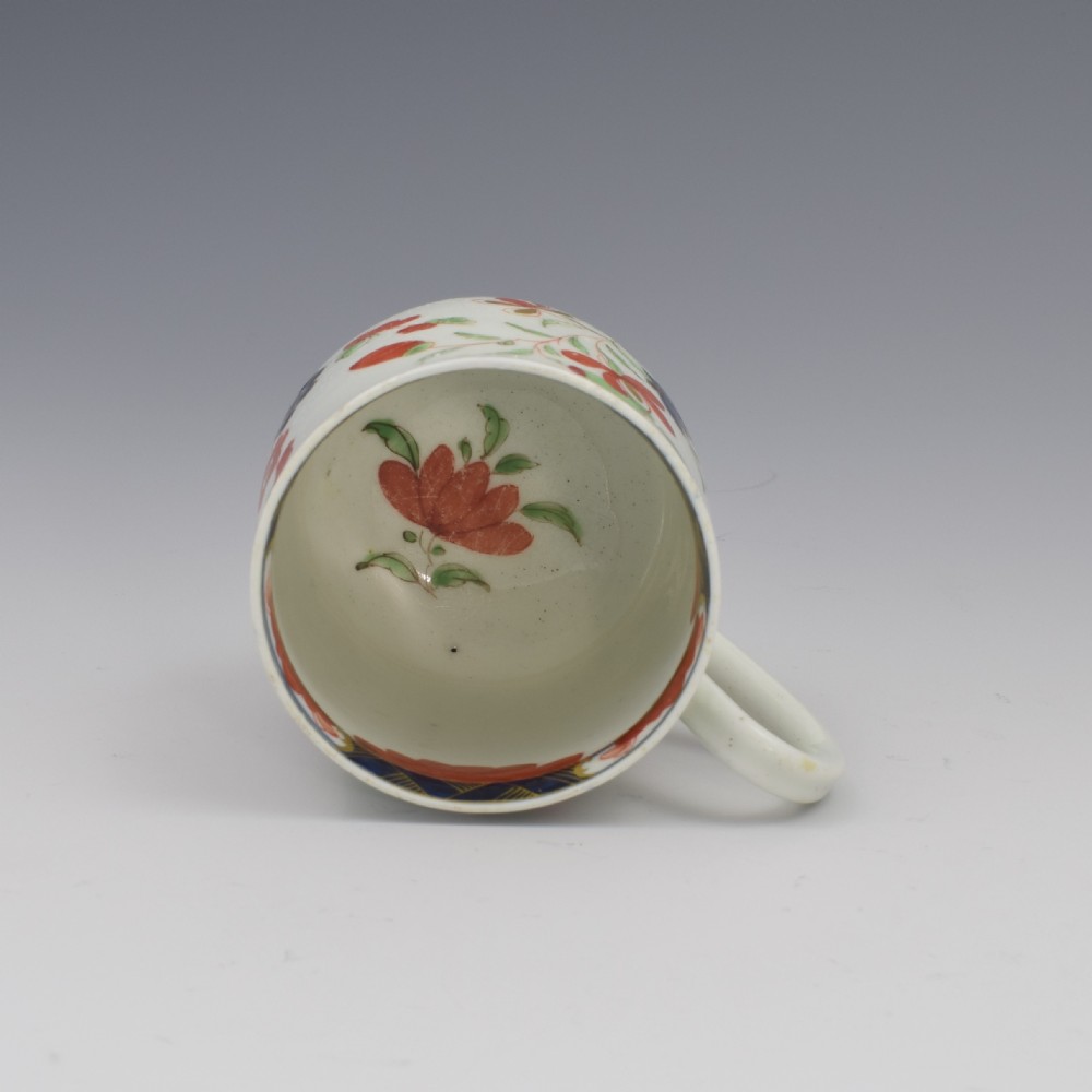 First Period Worcester Porcelain Kempthorne Pattern Coffee Cup c.1770 View V