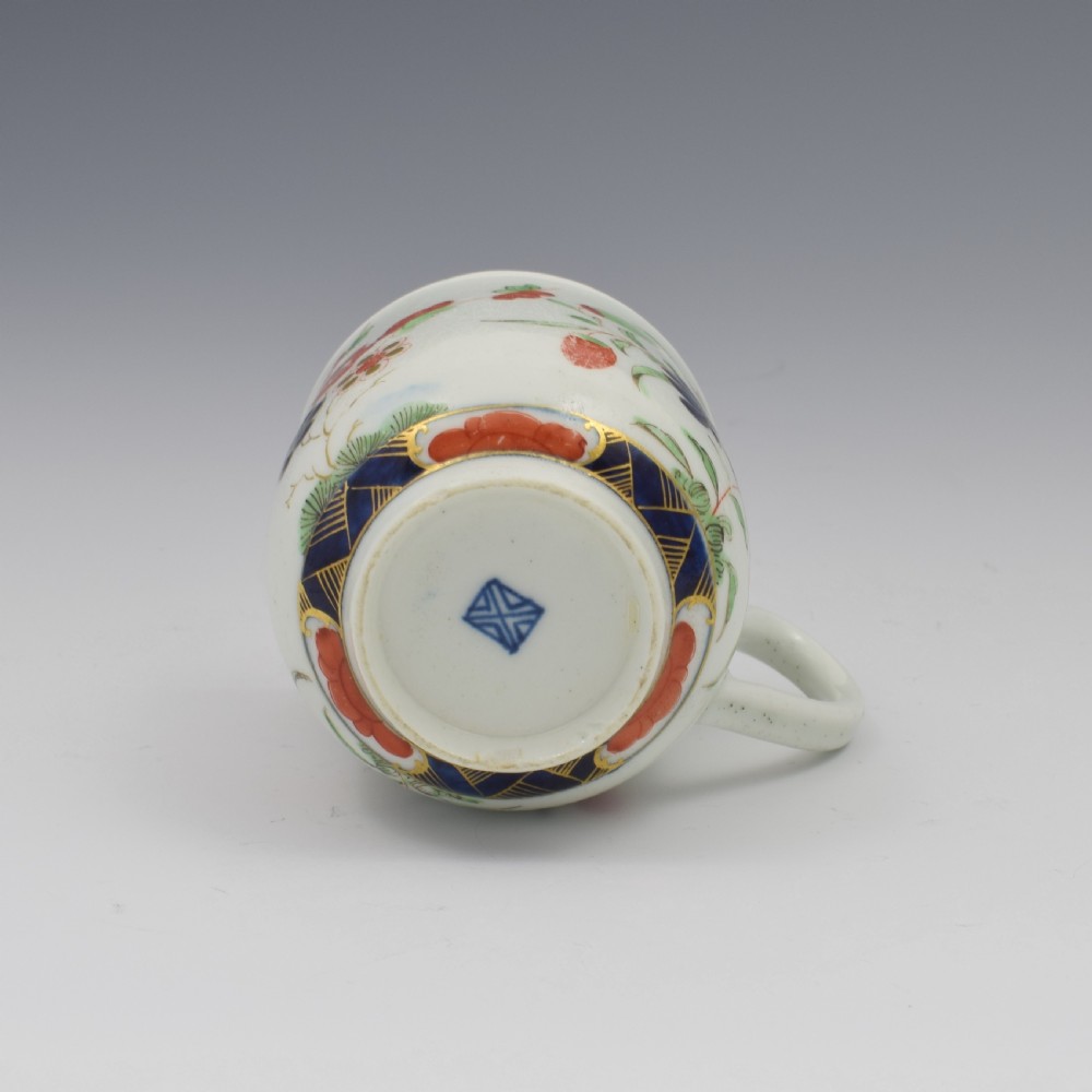 First Period Worcester Porcelain Kempthorne Pattern Coffee Cup c.1770 View VI