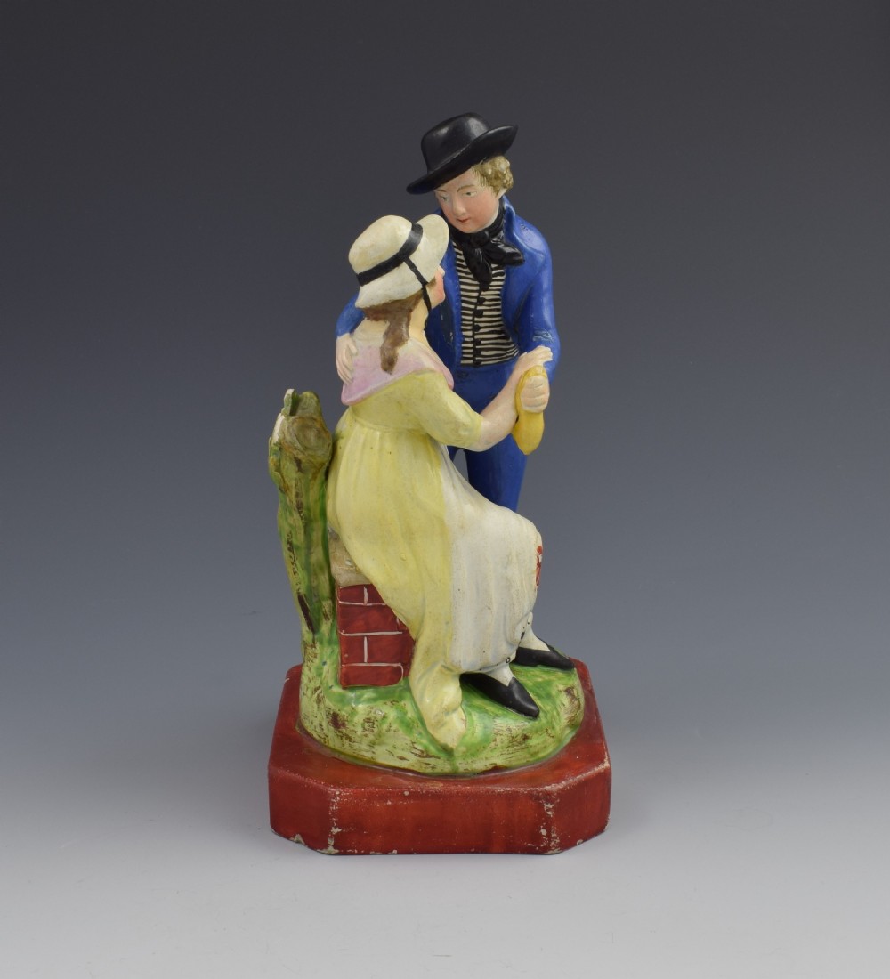 Early 19th Century Pearlware Marine Figure Group Sailor's Return  View III
