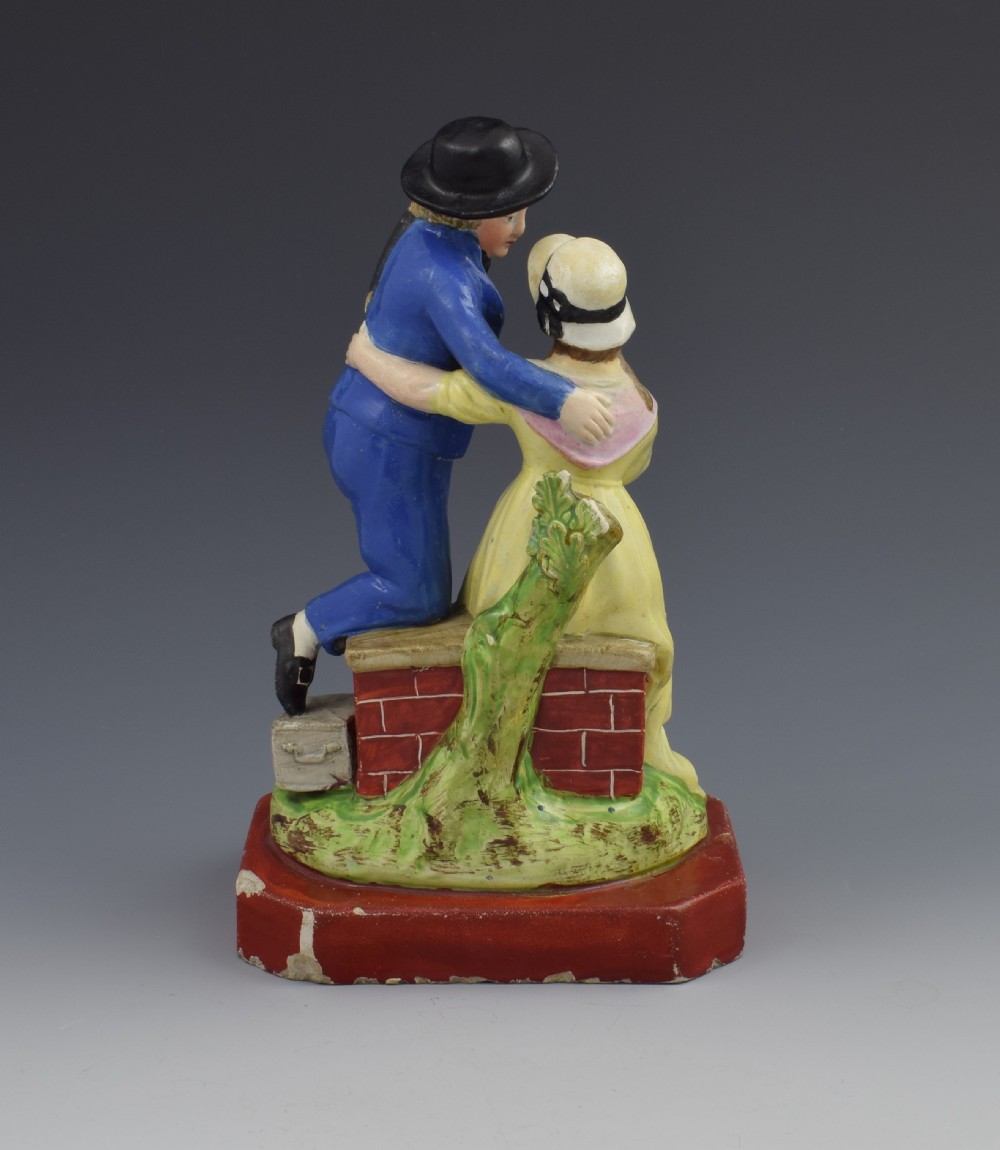 Early 19th Century Pearlware Marine Figure Group Sailor's Return  View IV