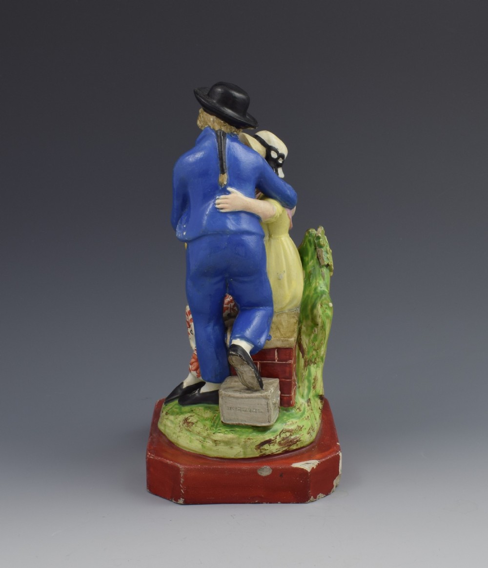 Early 19th Century Pearlware Marine Figure Group Sailor's Return  View V