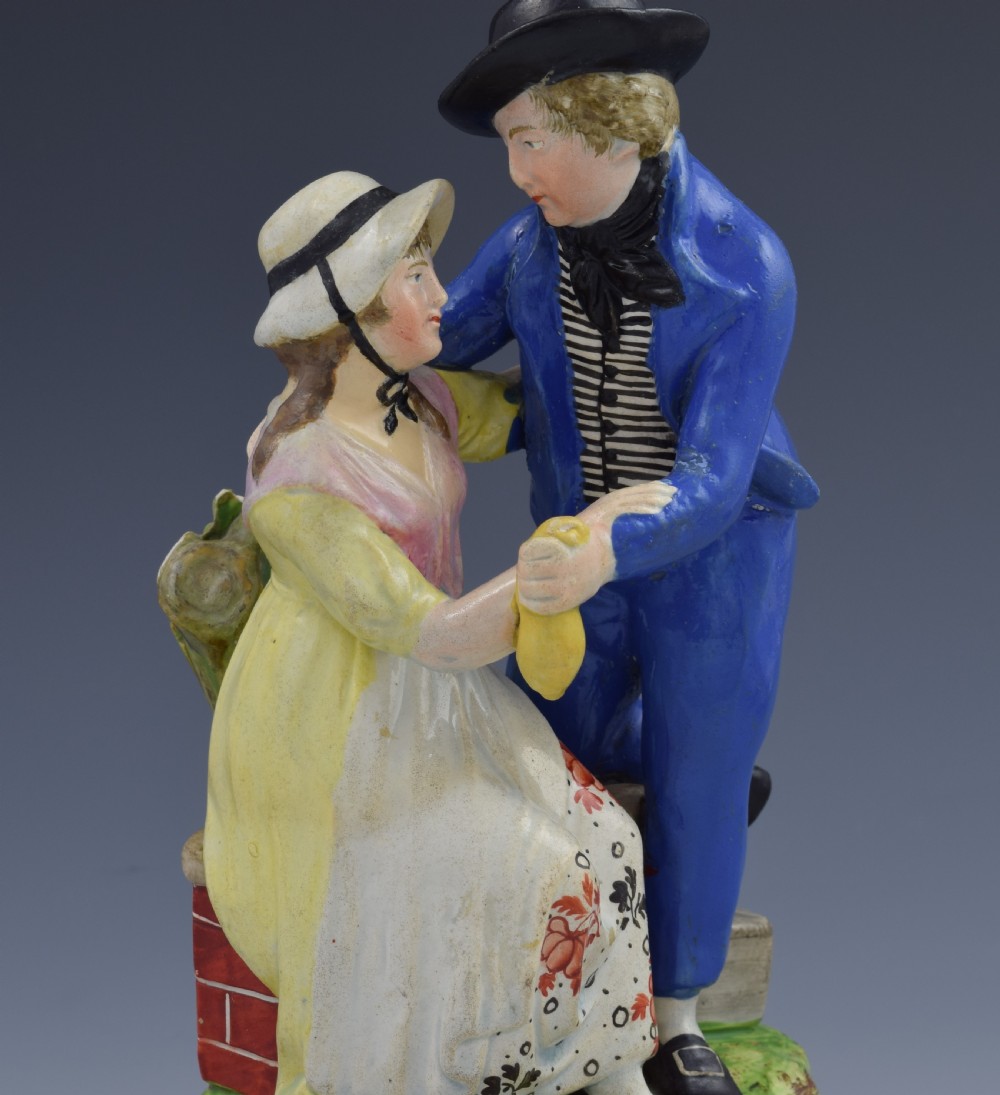 Early 19th Century Pearlware Marine Figure Group Sailor's Return  View VII