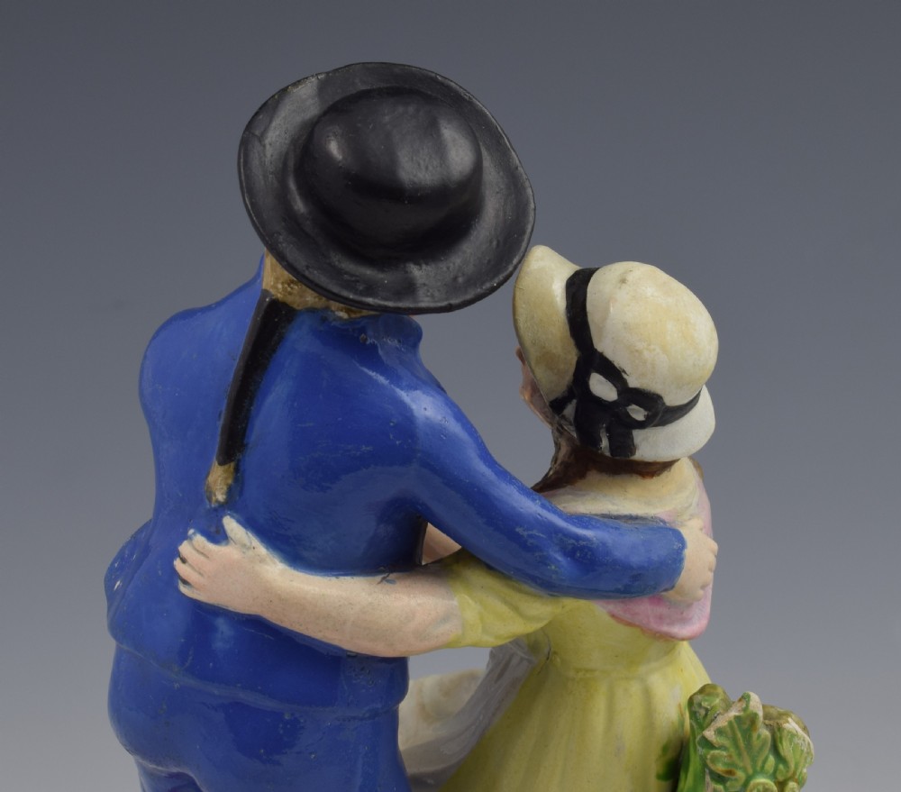Early 19th Century Pearlware Marine Figure Group Sailor's Return  View XI