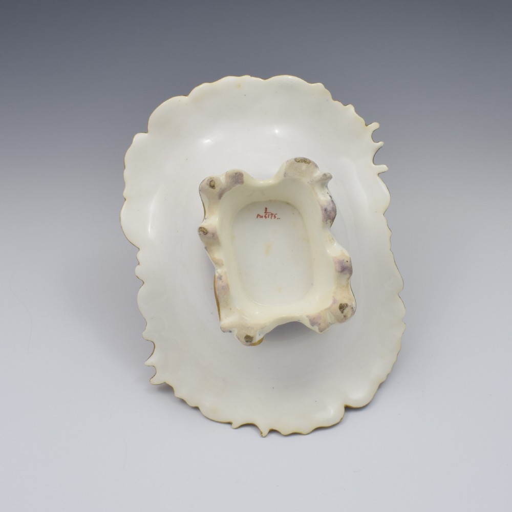 Fine & Large Alcock Rococo Porcelain Ornithological Basket c.1845 View XIII