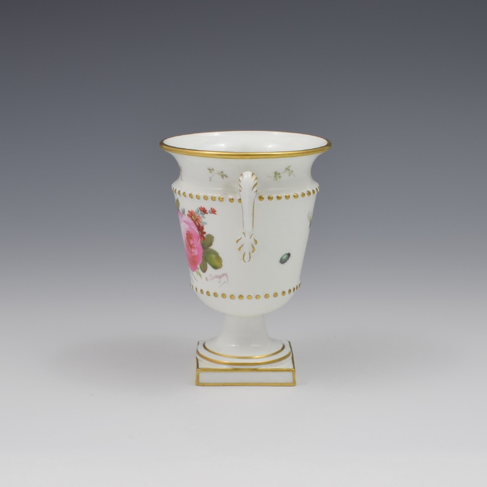 Royal Crown Derby Porcelain Vase Artist Signed Albert Gregory 1915  View III