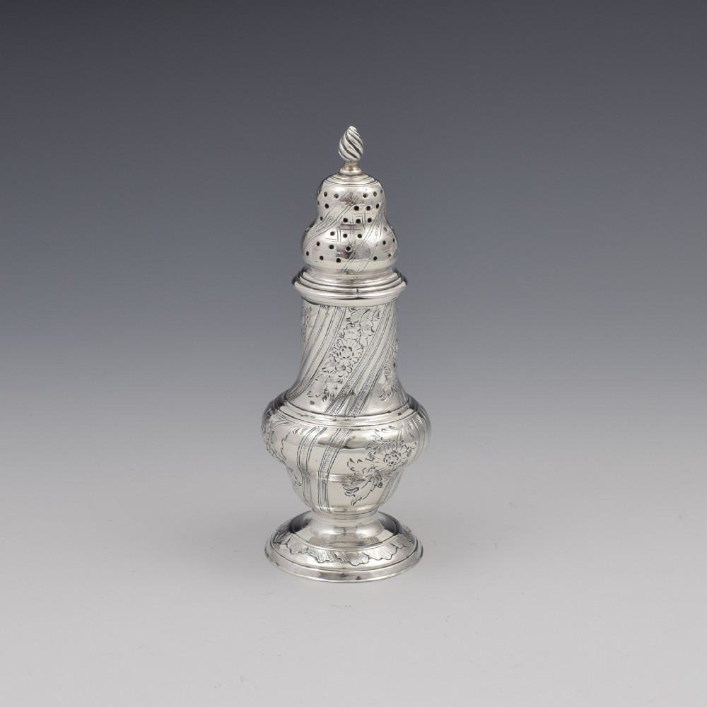 George III Silver Sugar / Pepper Caster Robert Palmer I 1777 Georgian View II