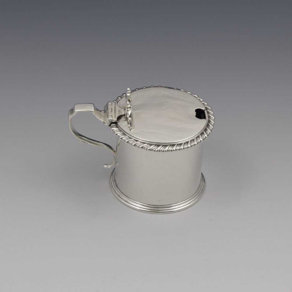 Victorian Silver Drum Mustard Pot London 1866
