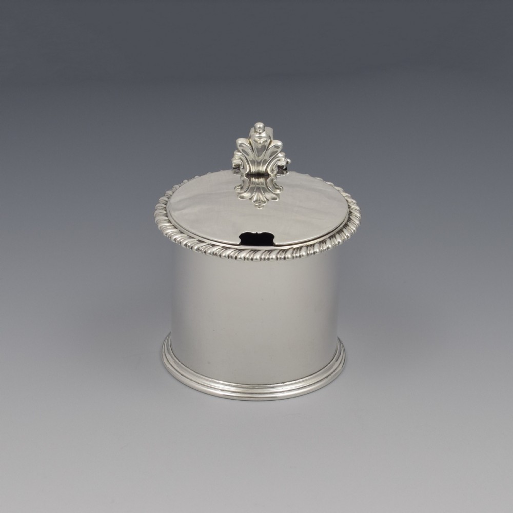 Victorian Silver Drum Mustard Pot London 1866 View III