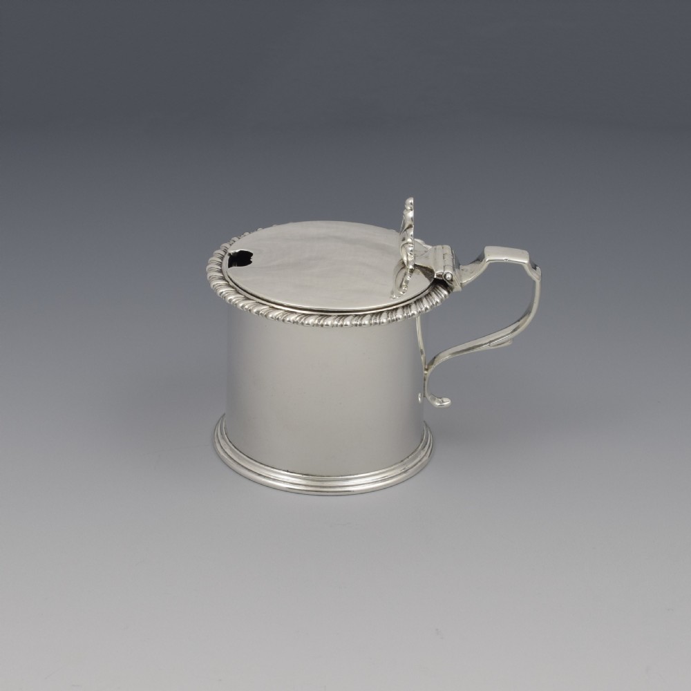 Victorian Silver Drum Mustard Pot London 1866 View IV
