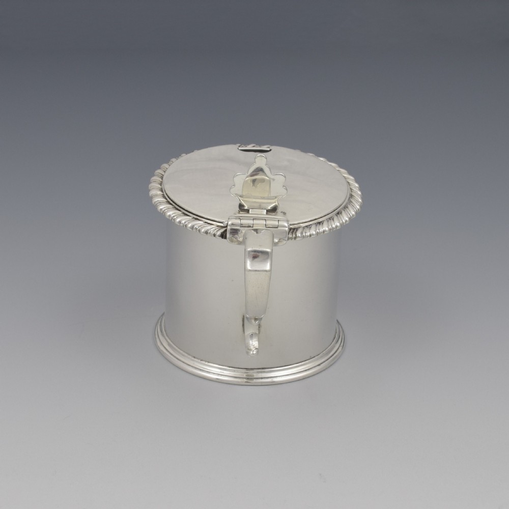 Victorian Silver Drum Mustard Pot London 1866 View V