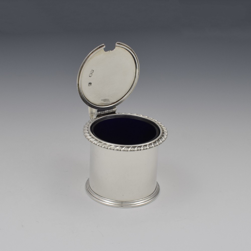 Victorian Silver Drum Mustard Pot London 1866 View VIII