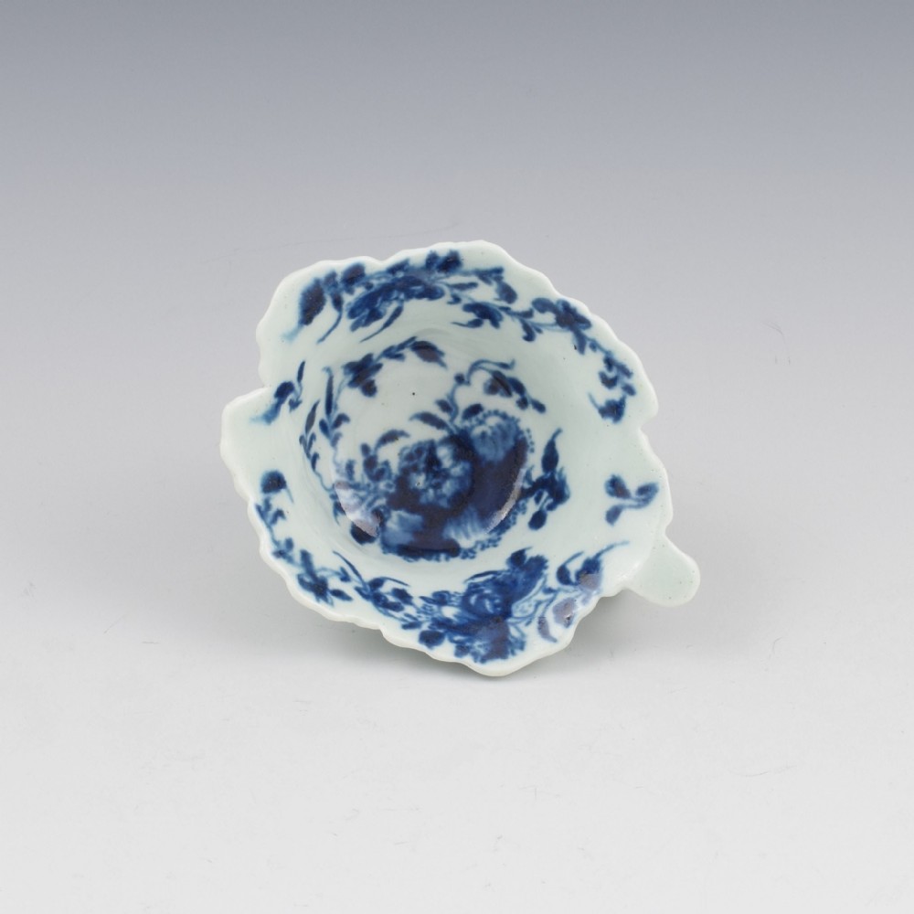 First Period Worcester Porcelain Mansfield Butterboat c.1758