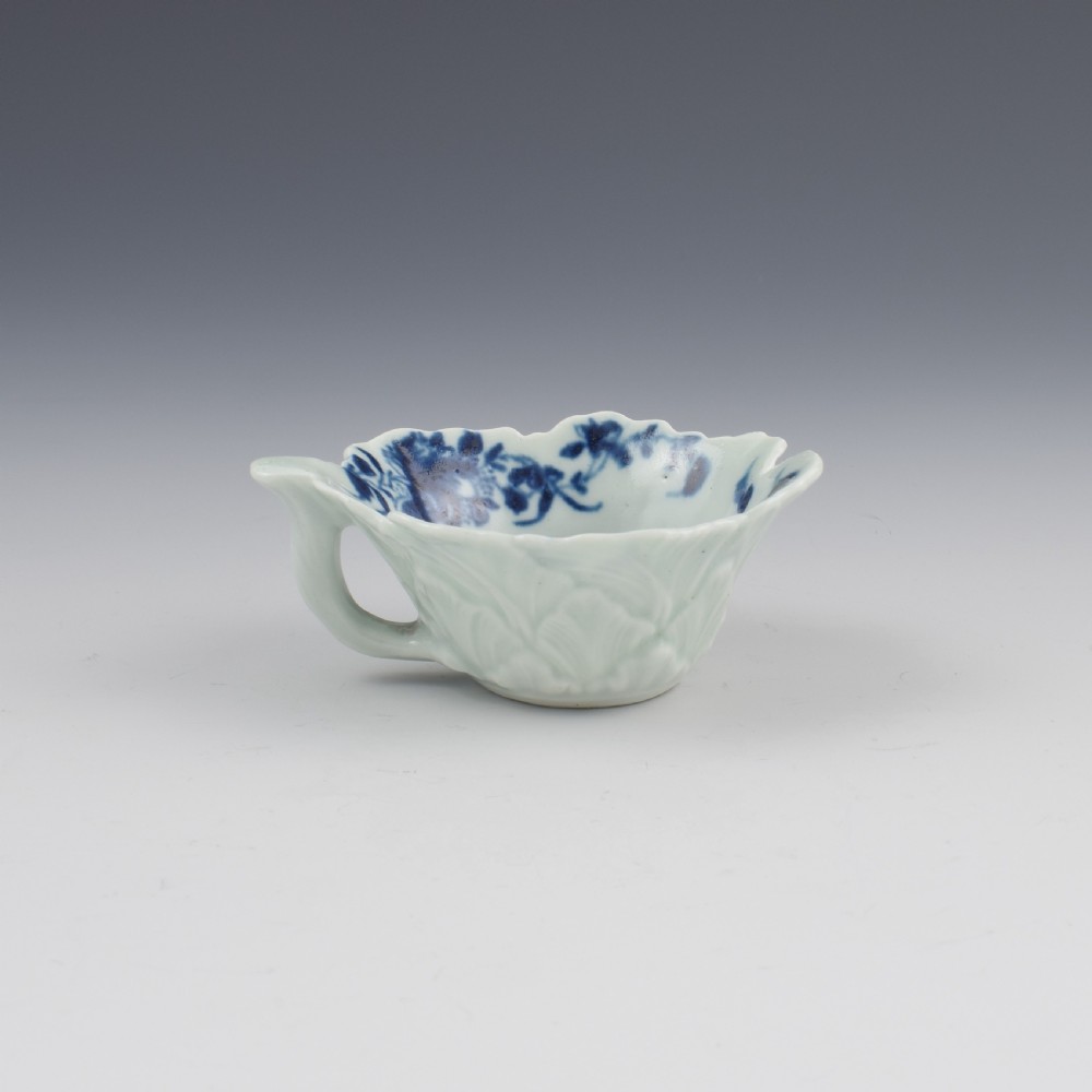 First Period Worcester Porcelain Mansfield Butterboat c.1758 View VII