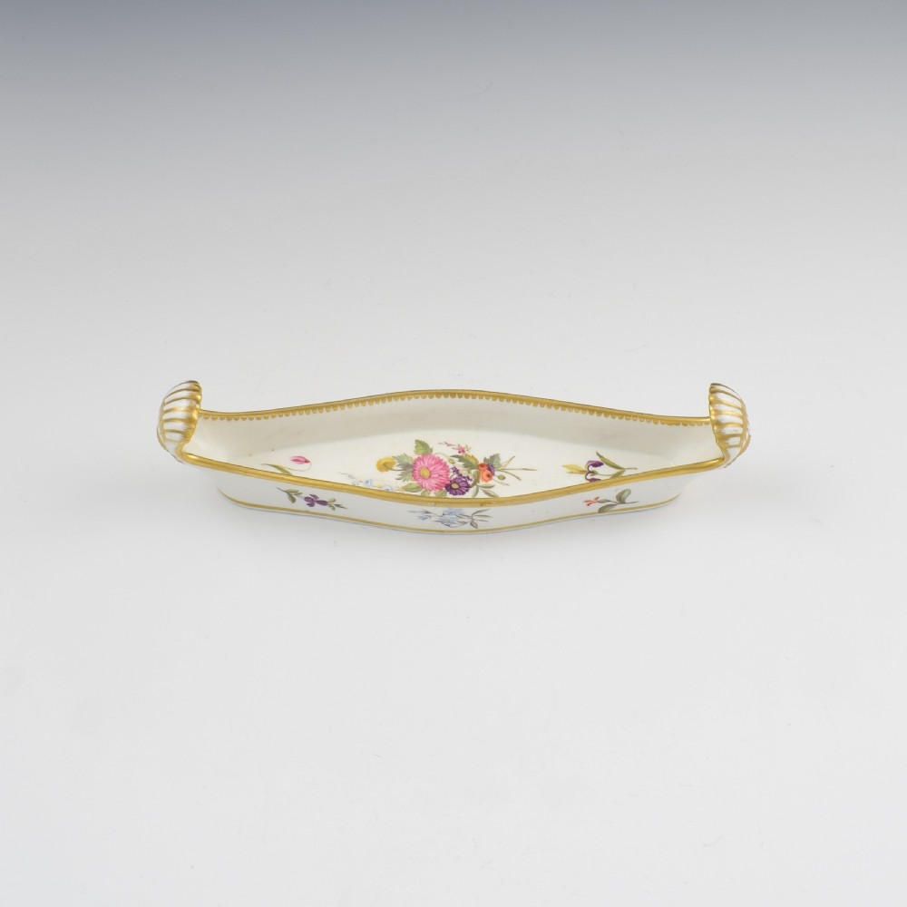 Rare Chamberlain Worcester Porcelain Shell & Canoe Pen Tray c.1820