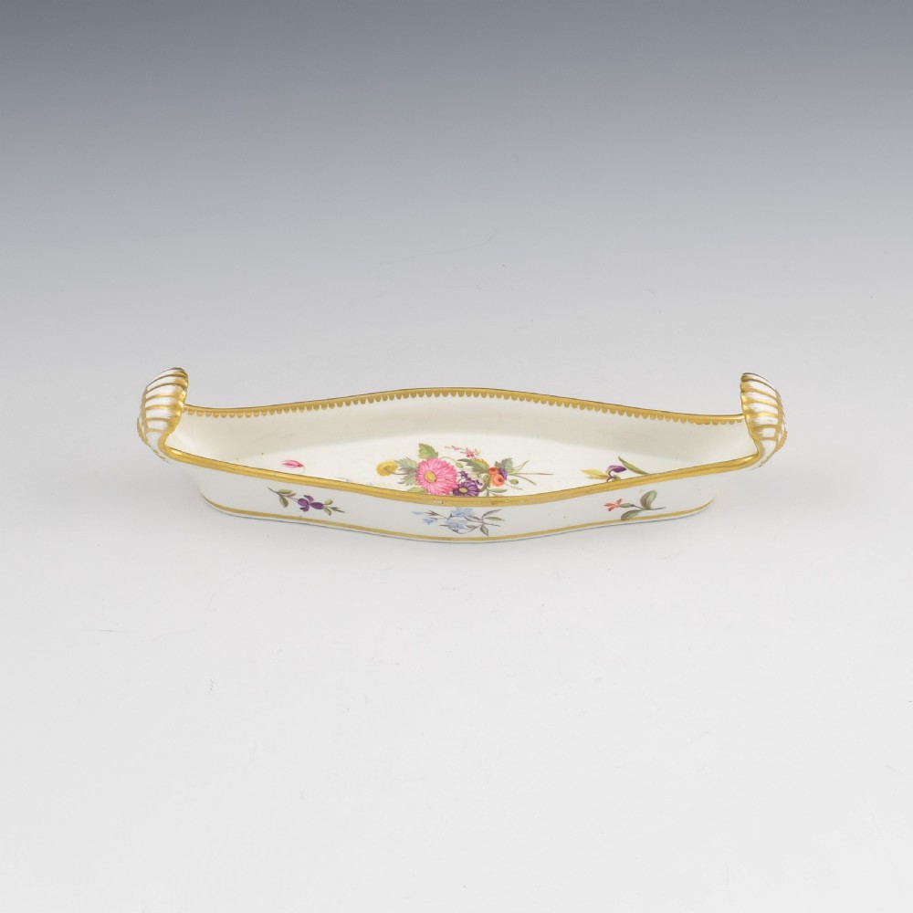 Rare Chamberlain Worcester Porcelain Shell & Canoe Pen Tray c.1820 View II