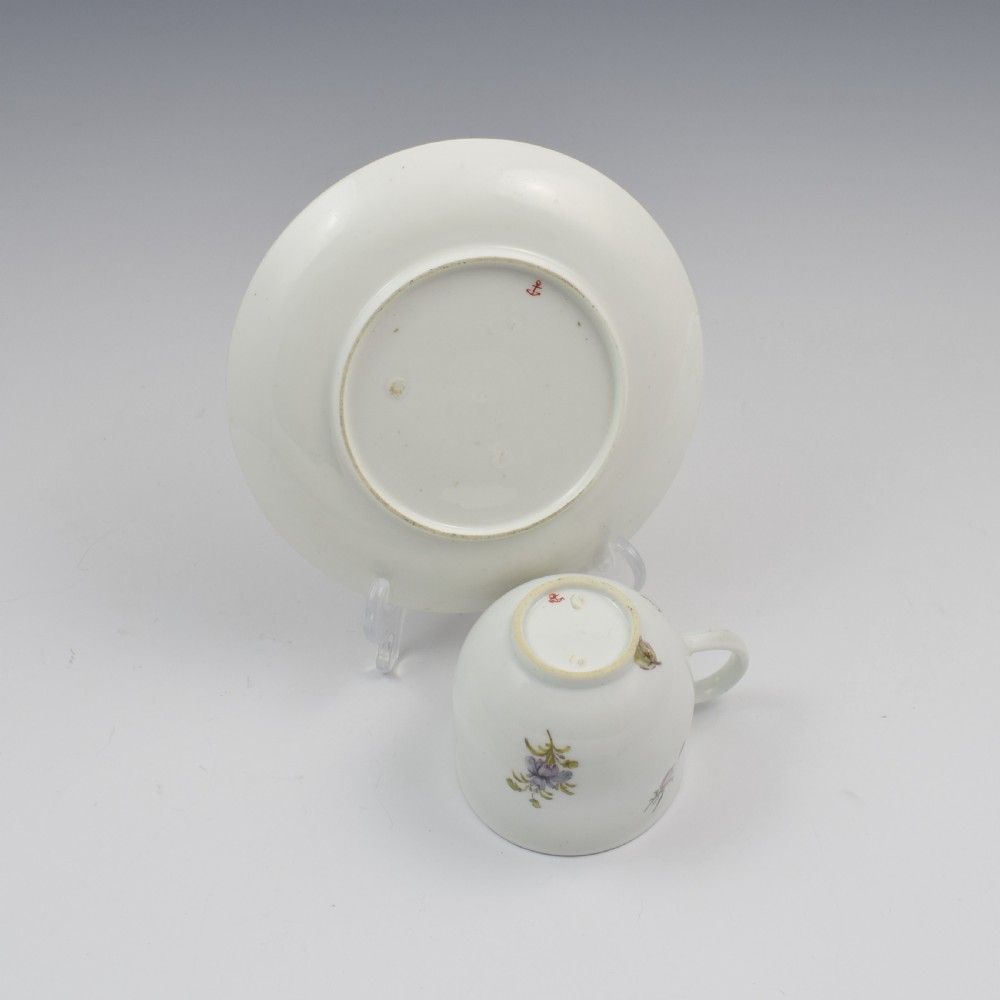 Chelsea Porcelain Red Anchor Period Bell Shape Cup & Saucer View VII
