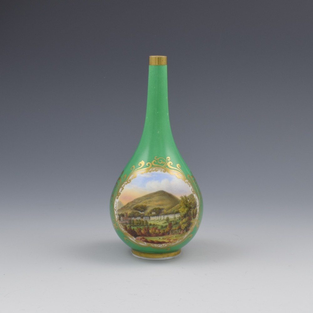 Chamberlain's Worcester Porcelain Bottle Vase View Of Malvern