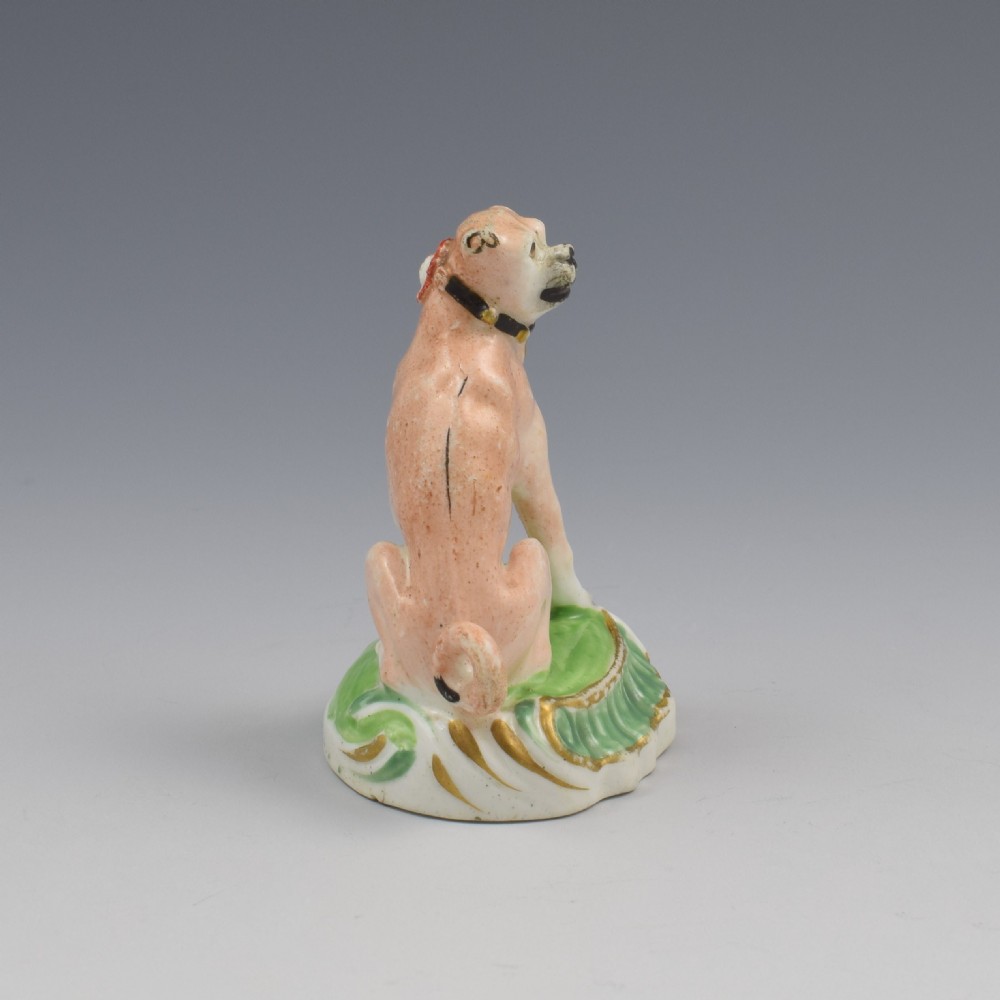 Staffordshire Porcelain Figure Of A Seated Pug Dog c.1830 View V