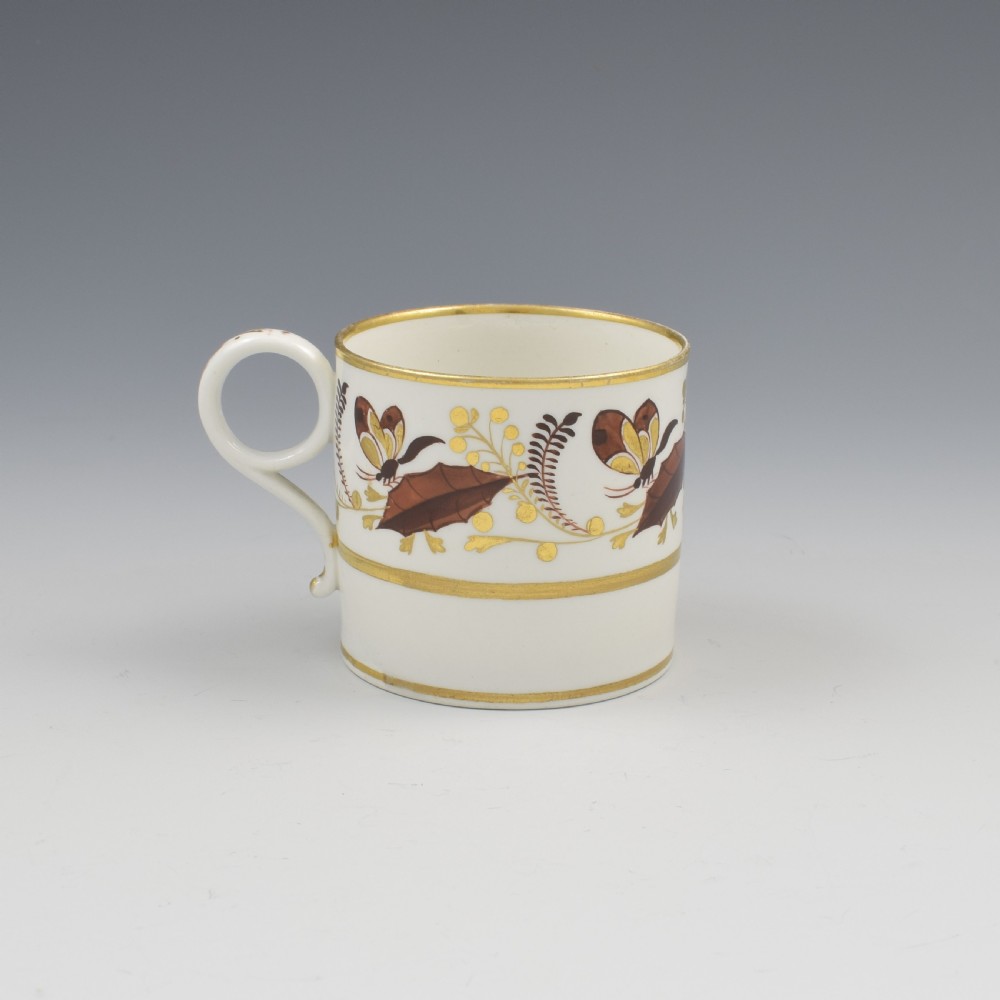 Barr, Flight & Barr Porcelain Coffee Can Holly Leaves & Butterflies c.1807
