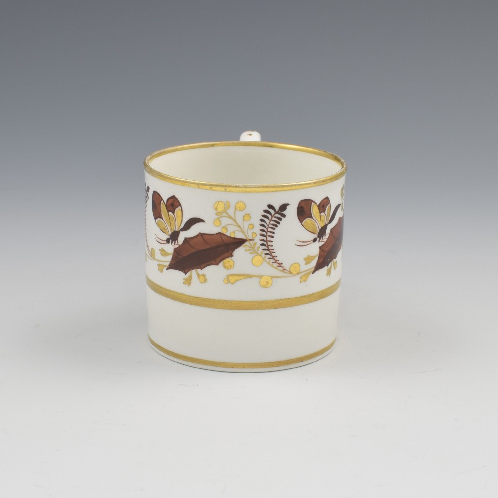 Barr, Flight & Barr Porcelain Coffee Can Holly Leaves & Butterflies c.1807 View II