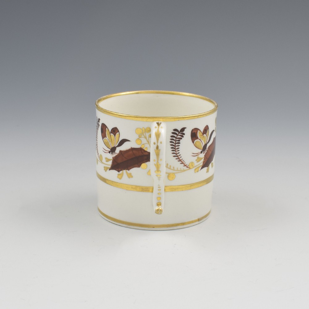 Barr, Flight & Barr Porcelain Coffee Can Holly Leaves & Butterflies c.1807 View IV
