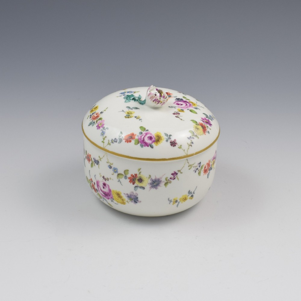 18th Century Meissen Porcelain Sugar Bowl & Cover c.1763-1774 View II
