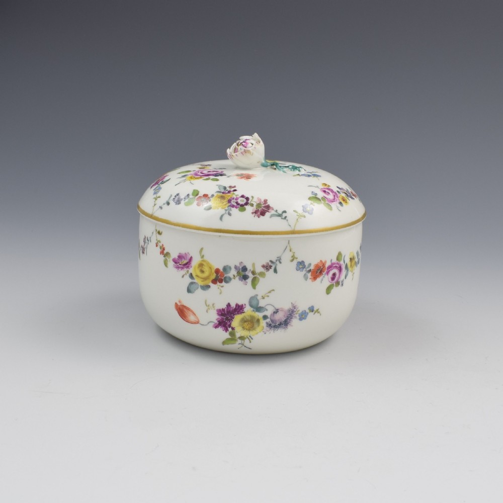 18th Century Meissen Porcelain Sugar Bowl & Cover c.1763-1774 View III