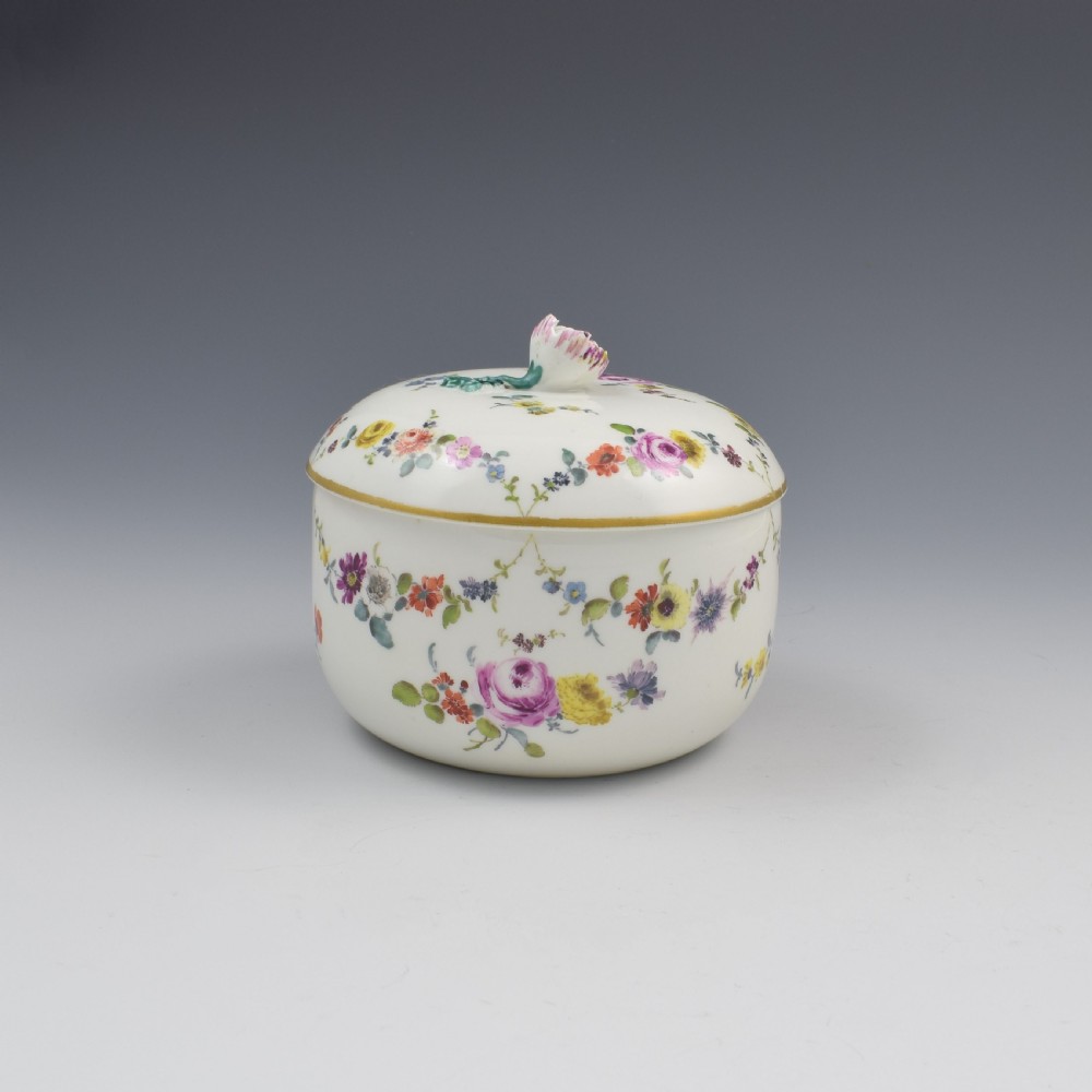 18th Century Meissen Porcelain Sugar Bowl & Cover c.1763-1774 View V