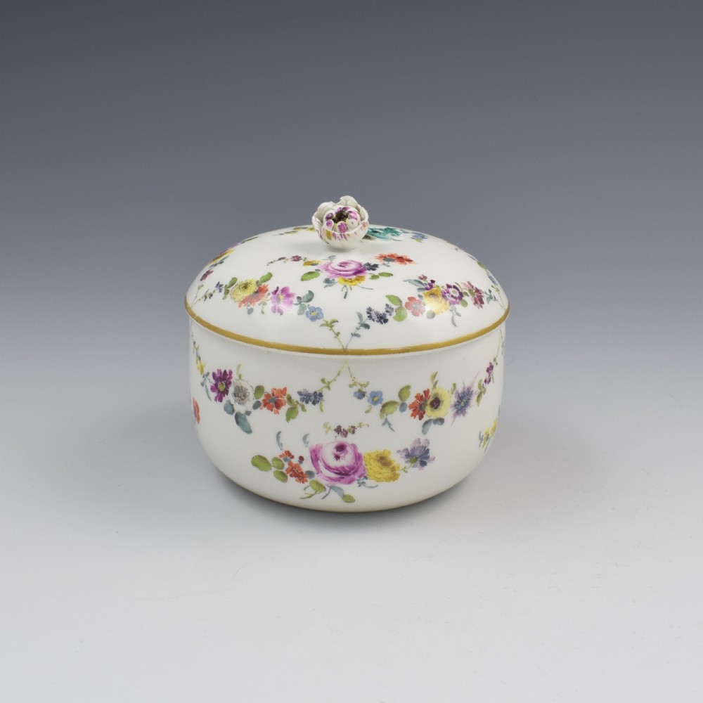 18th Century Meissen Porcelain Sugar Bowl & Cover c.1763-1774 View VI