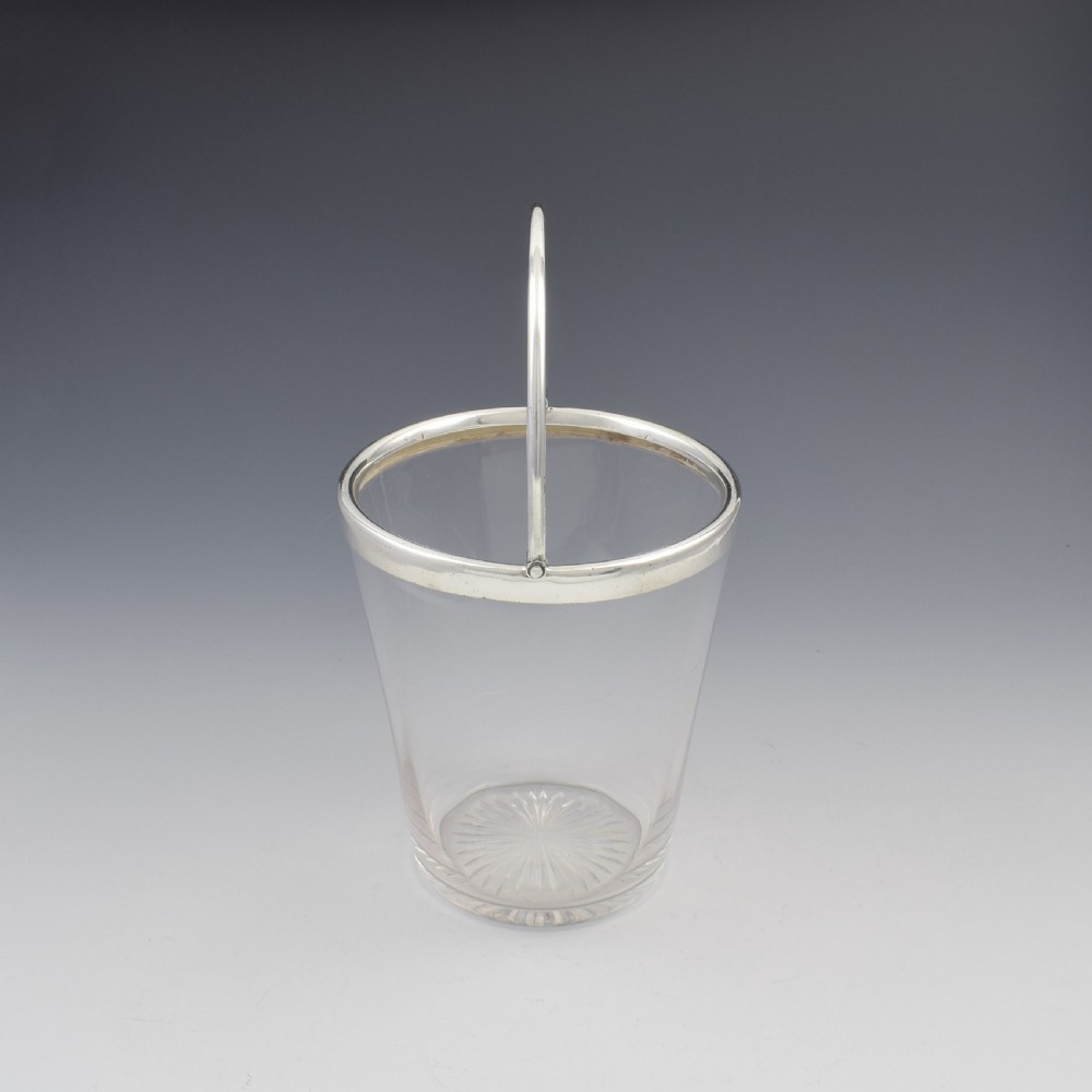 Fine Edwardian Sterling Silver Mounted Cut Glass Ice Pail Bucket View II