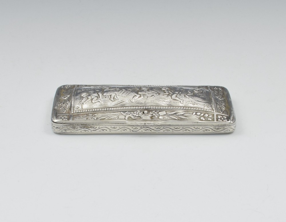 Fine Continental Silver Spring Loaded Visiting Card Case View V