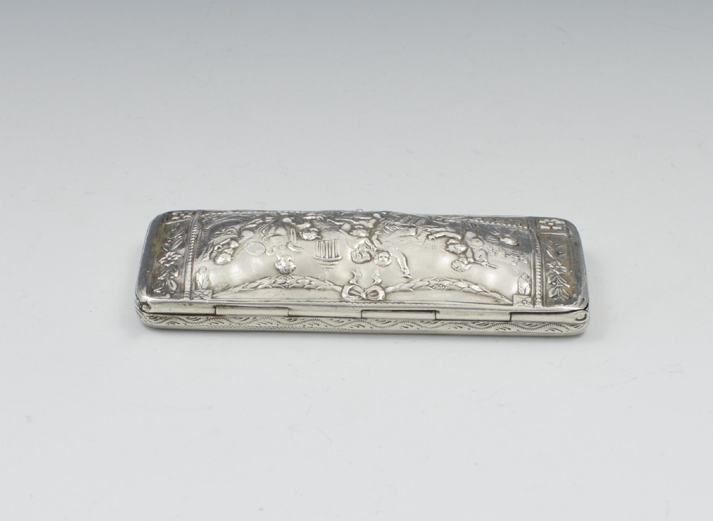 Fine Continental Silver Spring Loaded Visiting Card Case View VII