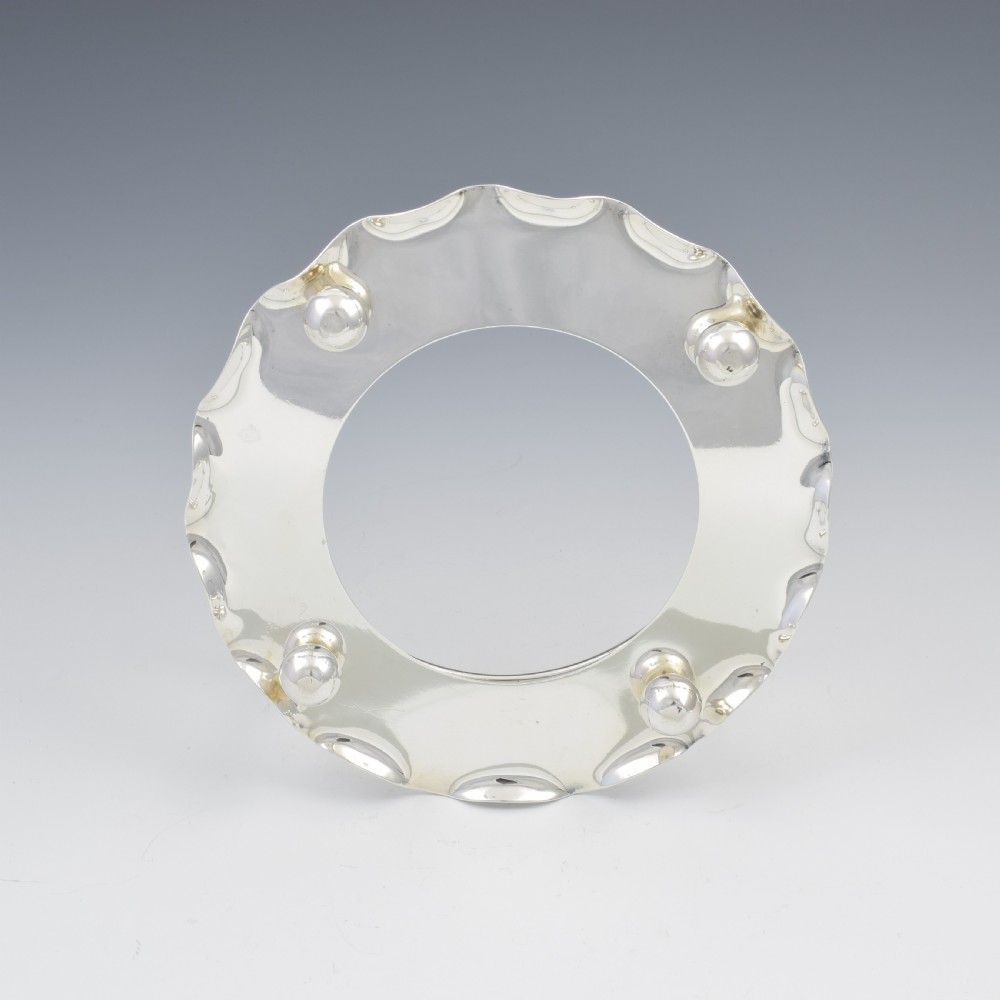 Fine Edwardian Sterling Silver & Cut Glass Butter Dish View X