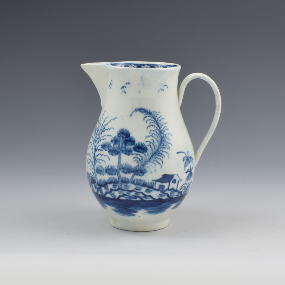 Rare Caughley Porcelain Rock Strata Island Pattern Cream Jug