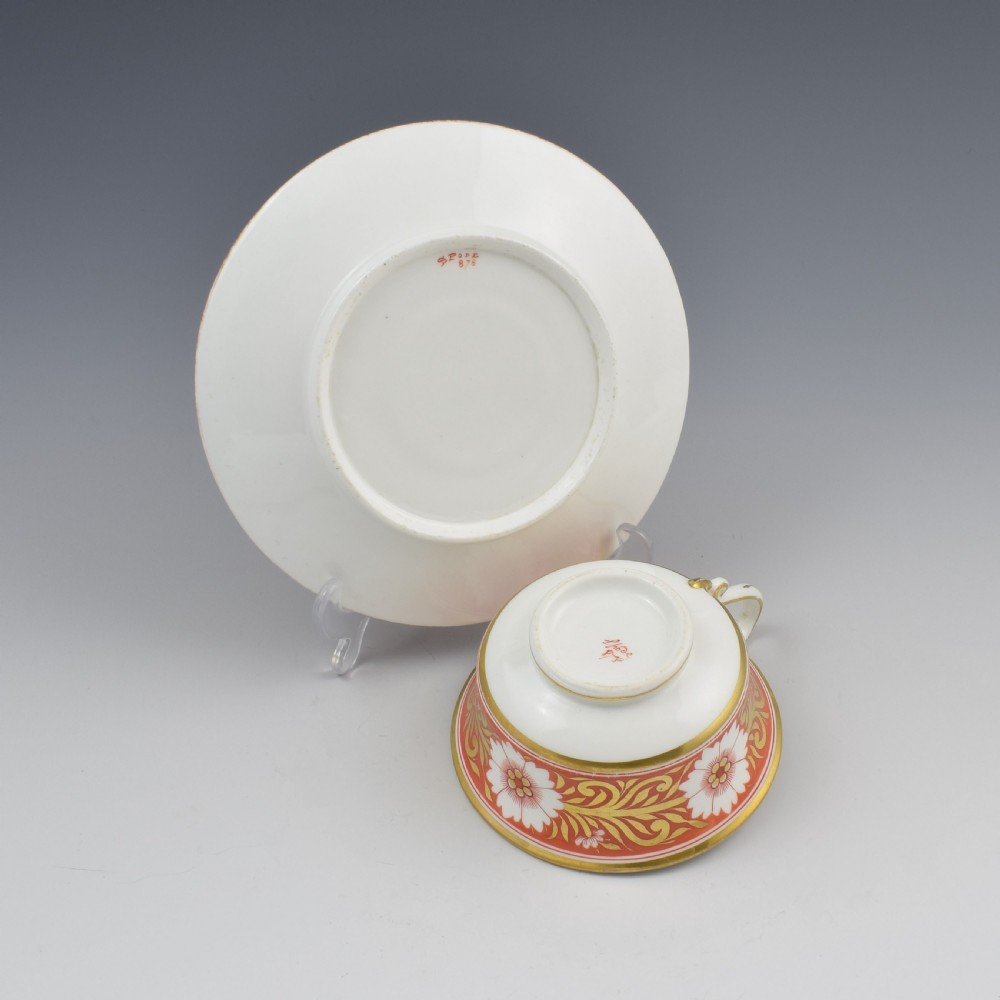 Spode Etruscan Cup & Saucer Serpent Handle c.1817 Pattern 878 View VII