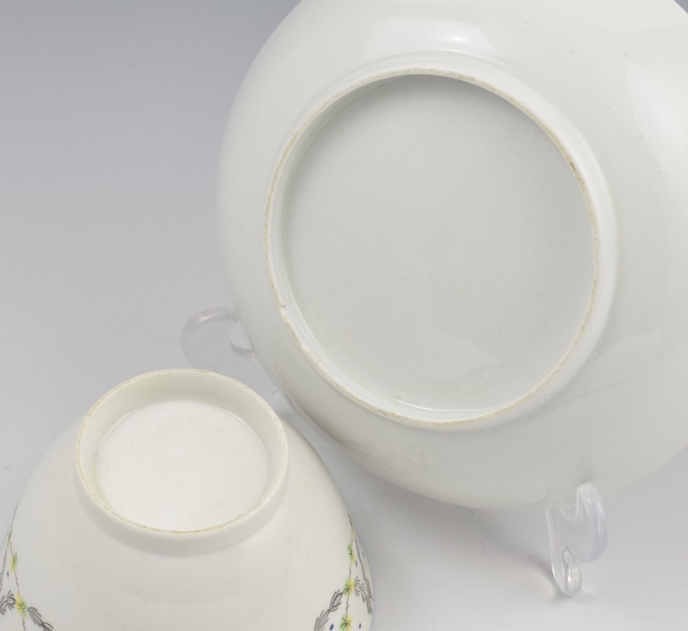 New Hall Porcelain Tea Bowl & Saucer Pattern No. 415 c.1800 View VIII
