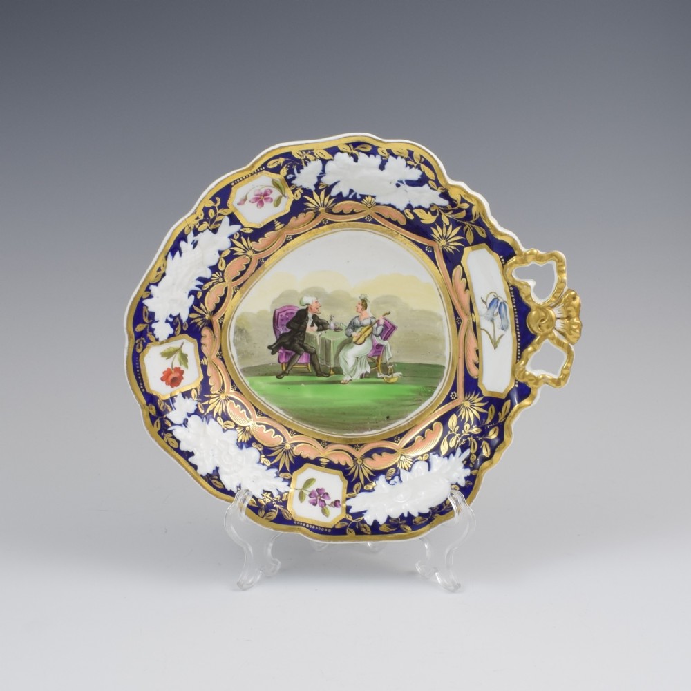 Regency New Hall Bone China Dessert Dish Dr. Syntax Series Pattern 2679