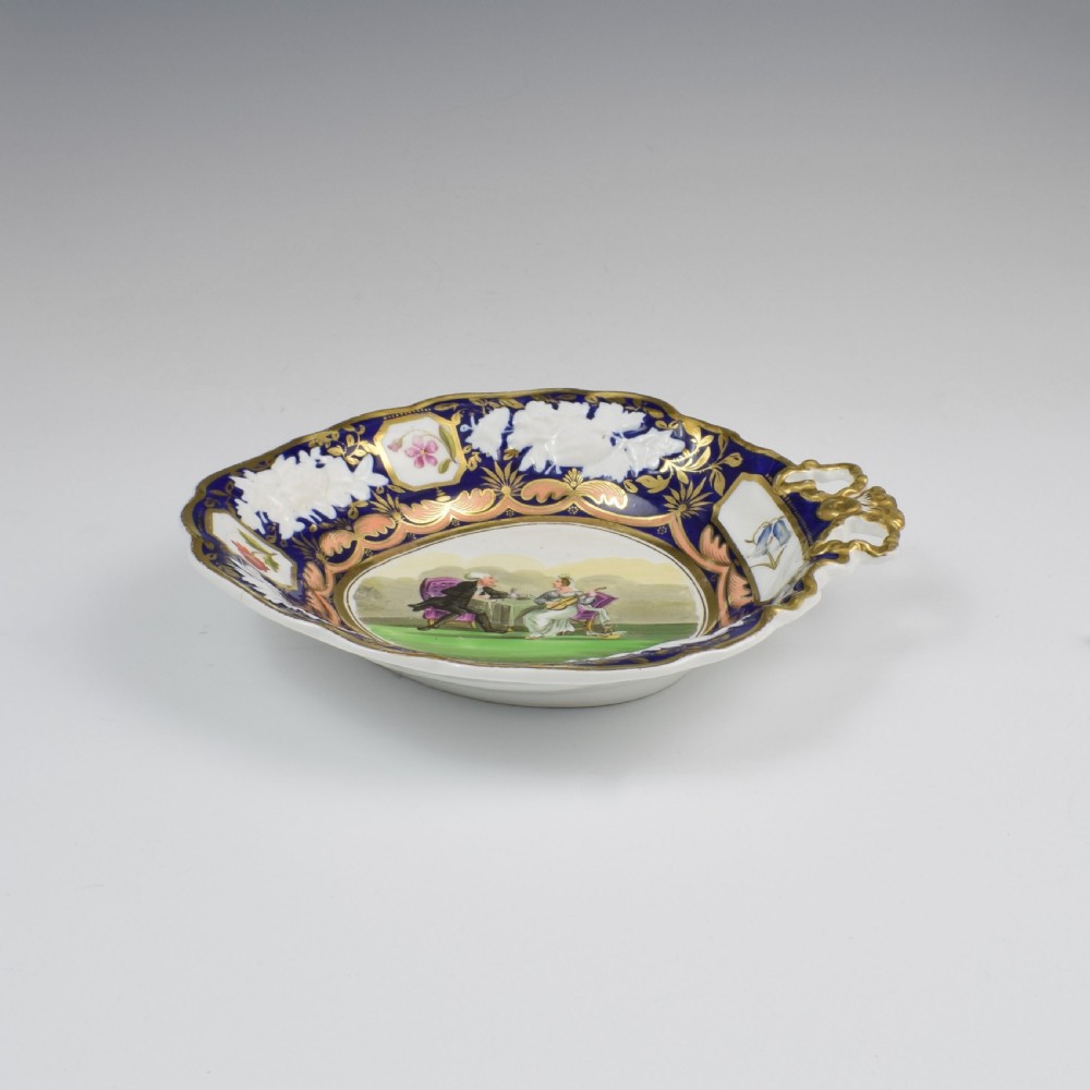 Regency New Hall Bone China Dessert Dish Dr. Syntax Series Pattern 2679 View IV