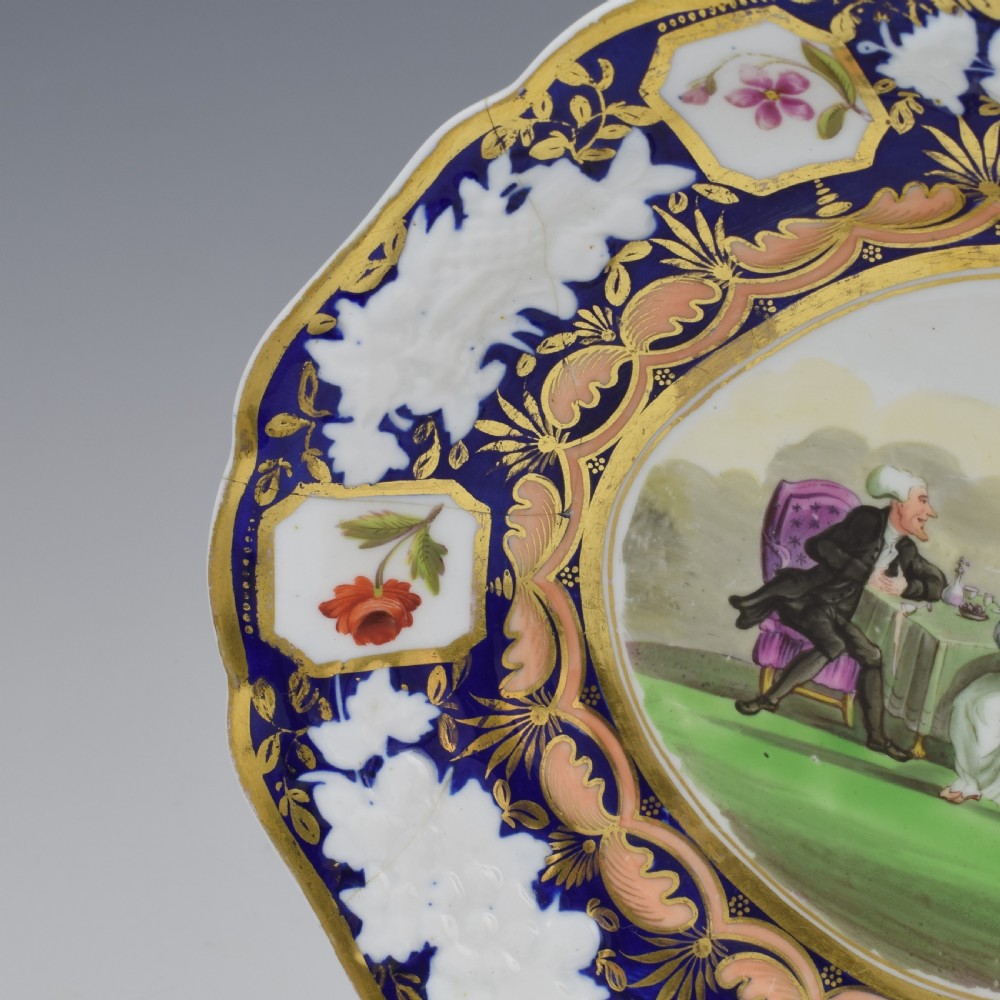 Regency New Hall Bone China Dessert Dish Dr. Syntax Series Pattern 2679 View VI