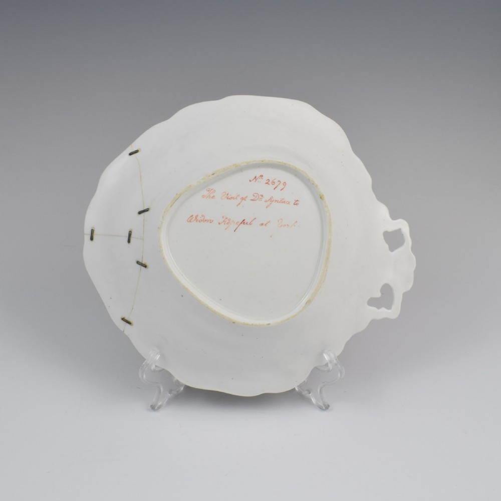 Regency New Hall Bone China Dessert Dish Dr. Syntax Series Pattern 2679 View VIII