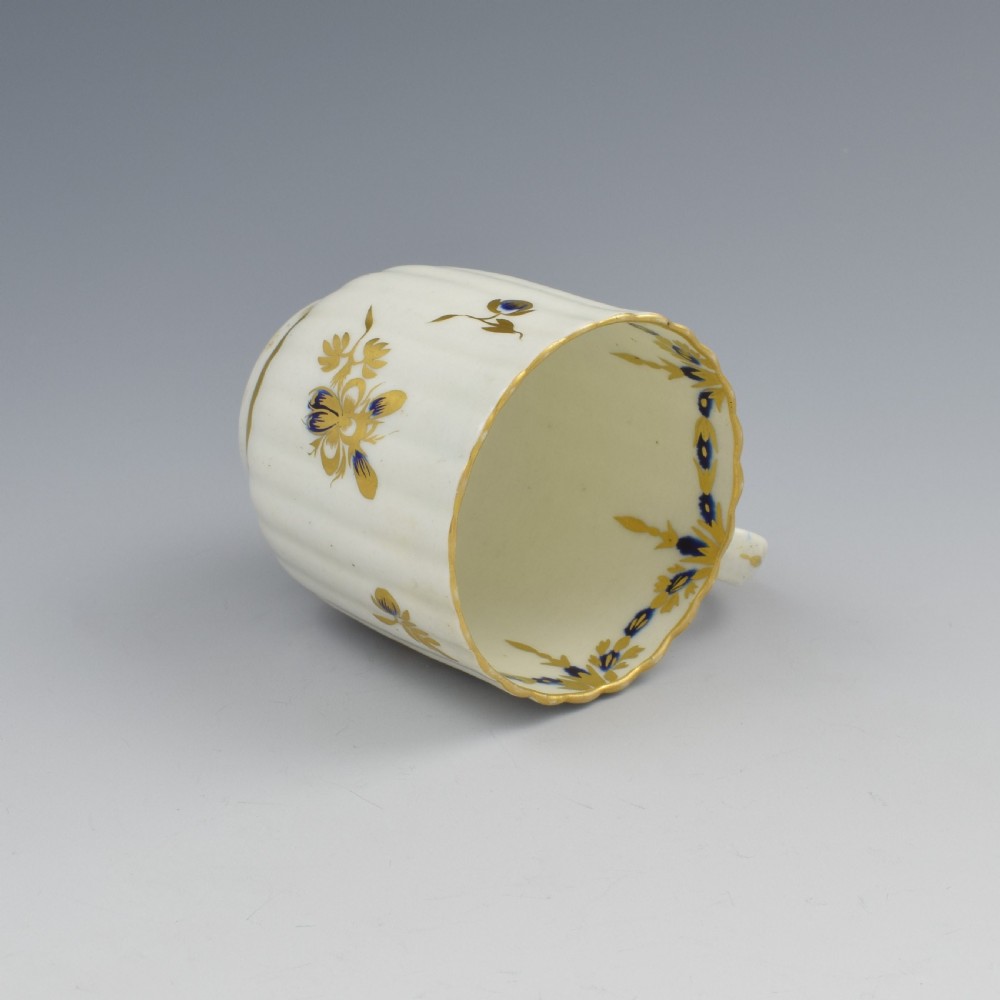 First Period Worcester Porcelain Fluted Coffee Cup c.1775 View VII