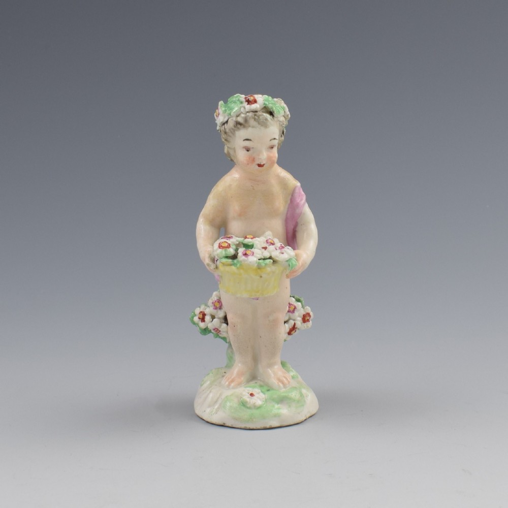 18th Century Derby Porcelain Figure Small Putto c.1780