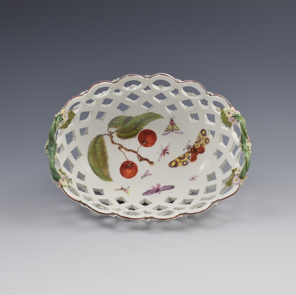 Fine Derby Porcelain Spectacle Basket c.1760-1765 View II
