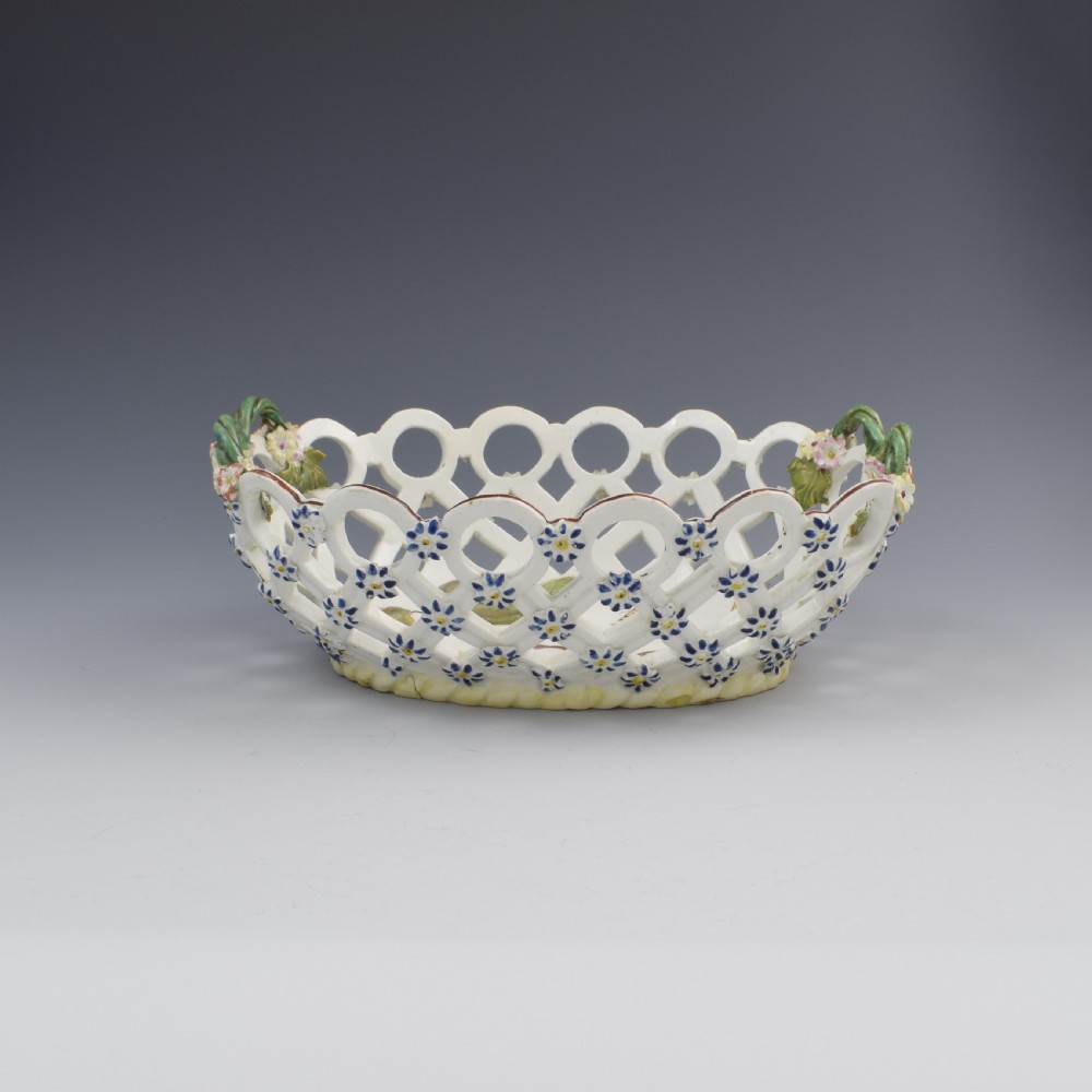 Fine Derby Porcelain Spectacle Basket c.1760-1765 View IV