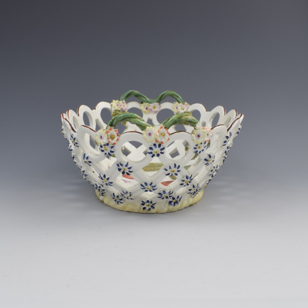 Fine Derby Porcelain Spectacle Basket c.1760-1765 View V