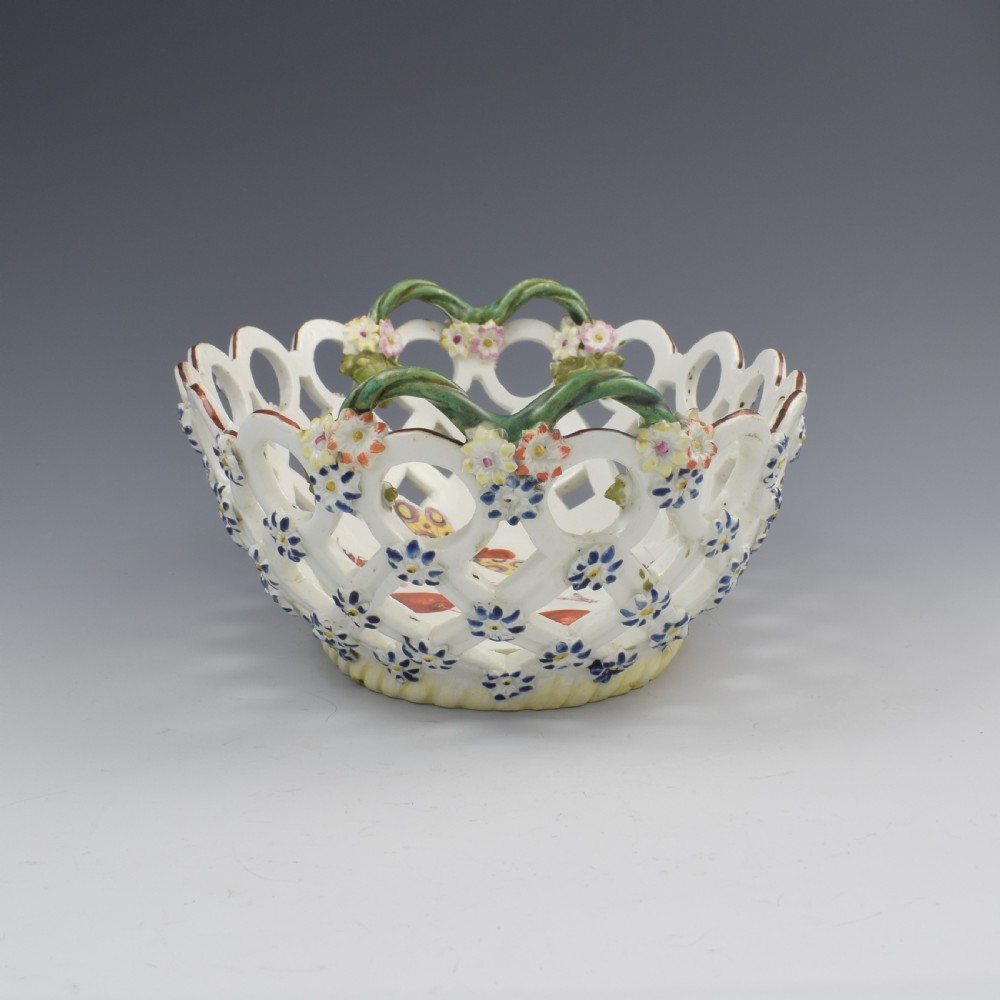 Fine Derby Porcelain Spectacle Basket c.1760-1765 View VII