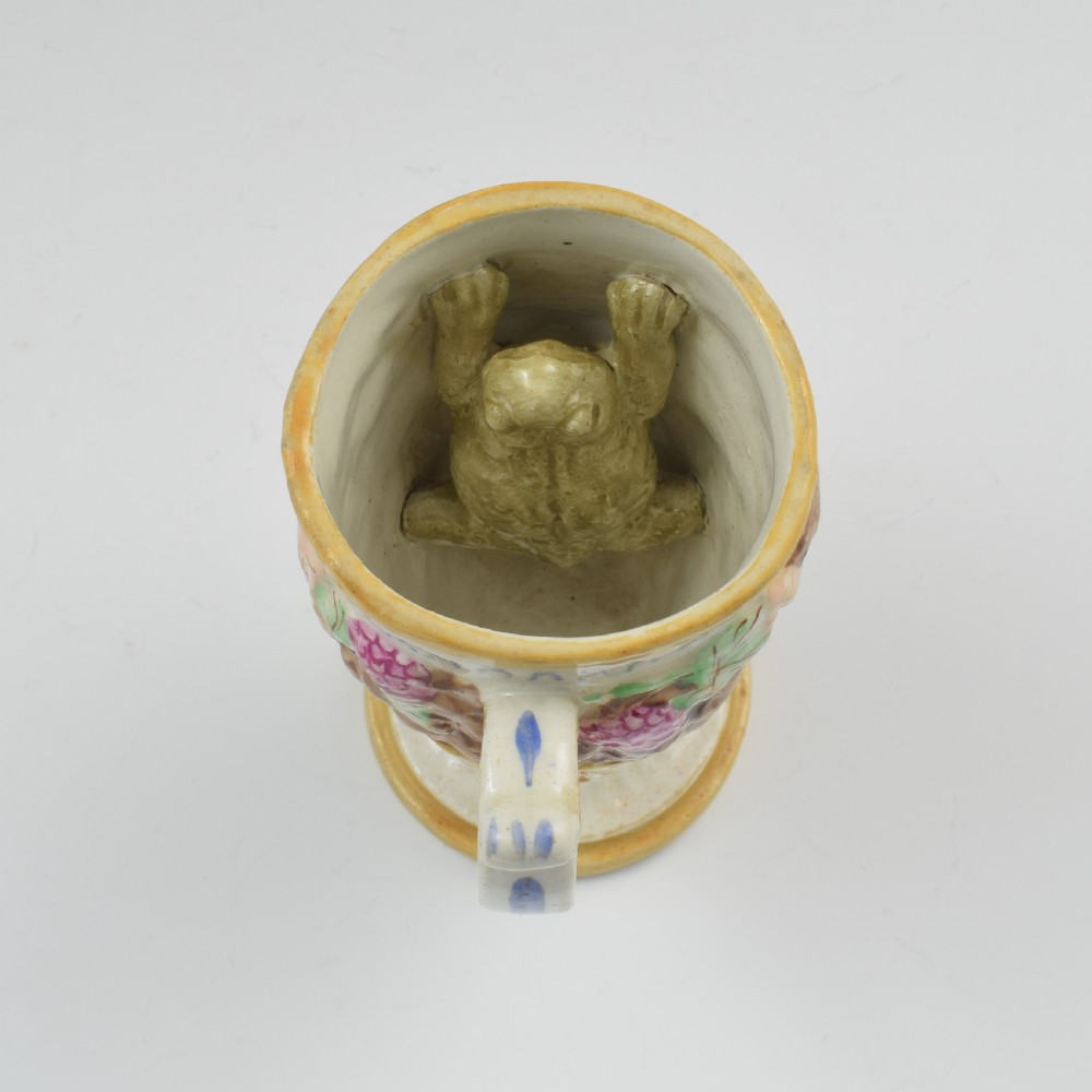 Staffordshire Pottery Bacchus Satyr Frog Mug c.1810 View V