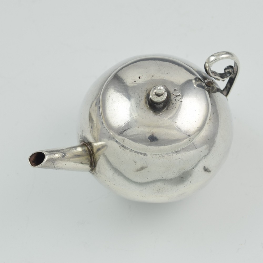 Rare George I Miniature Silver Toy Teapot David Clayton c.1725 View X