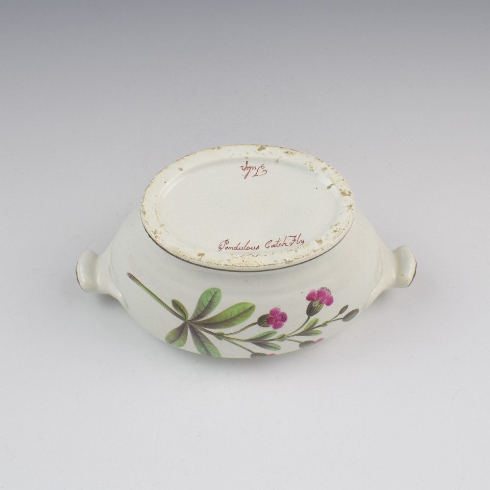 Swansea Pearlware Botanical Sauce Tureen C.1810 B View XII